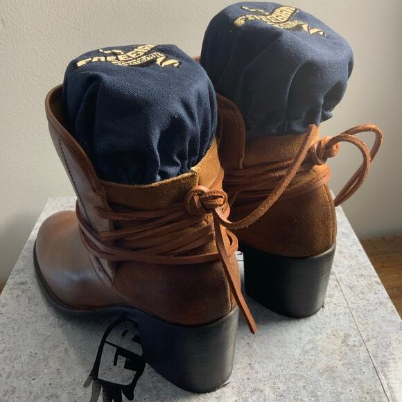 Freebird by Steven Casey Cognac Ankle Boots size 10 - Picture 4 of 7
